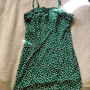 COPY - Zaful Green with White Flowers Mini Sundress